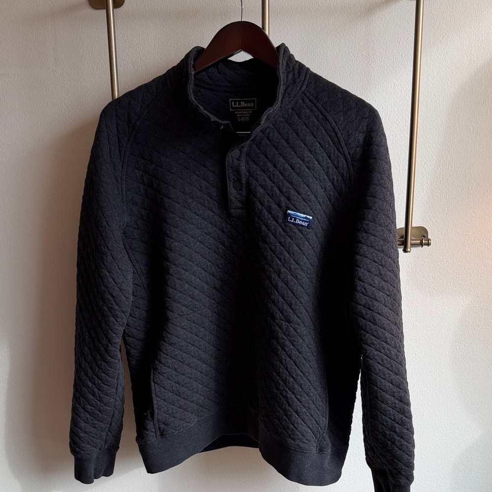 🌿 NWOT🌿 QUILTED SHEP SHIRT 🌿 LLBEAN 🌿 LRG 🌿 GRAY